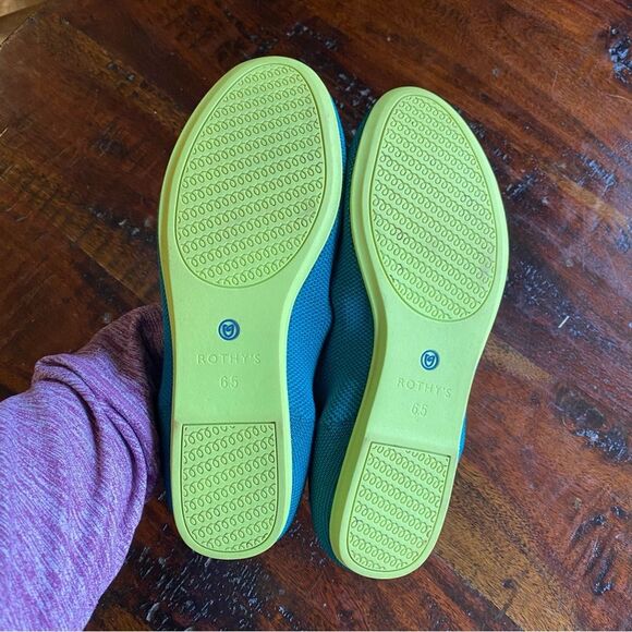 Rothy’s jade loafers women’s size 6.5 teal flats retired color - Picture 5 of 7